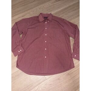 Consensus Men's Long Sleeve Red Performance Shirt Button Up Long Sleeve Size XL
